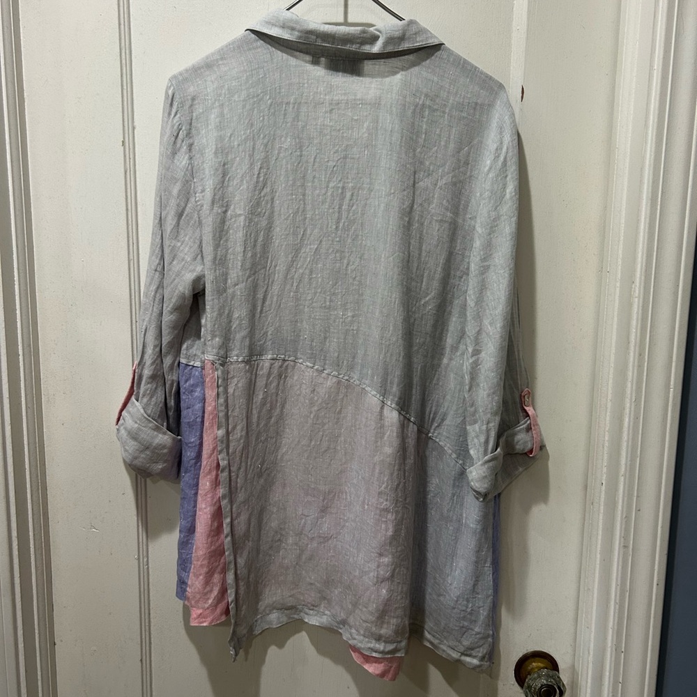 Habitat Gray, Lavender & Pink Colorblock Button-Down Shirt - Picture 5 of 5